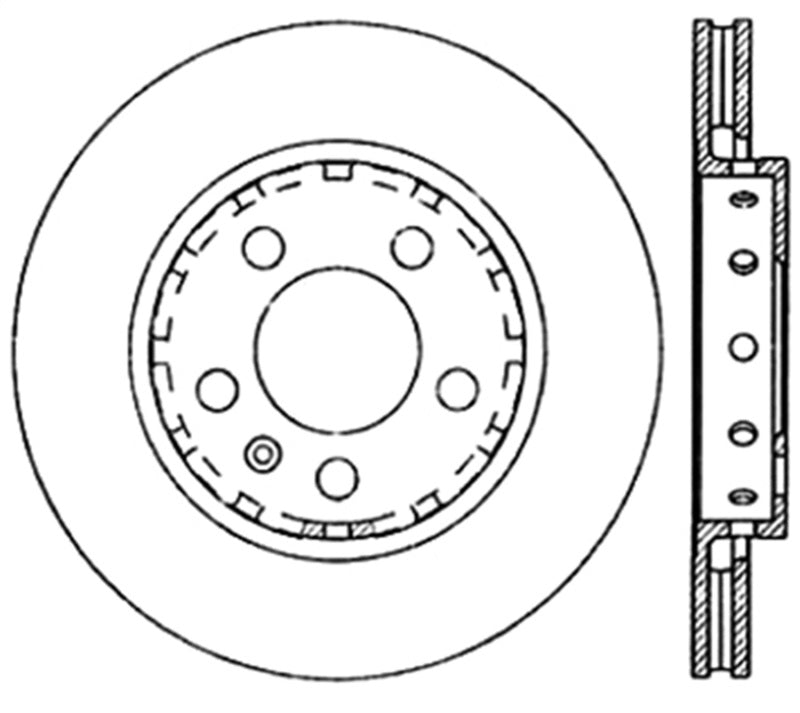Stoptech 127.33069R StopTech Slotted & Drilled Sport Brake Rotor