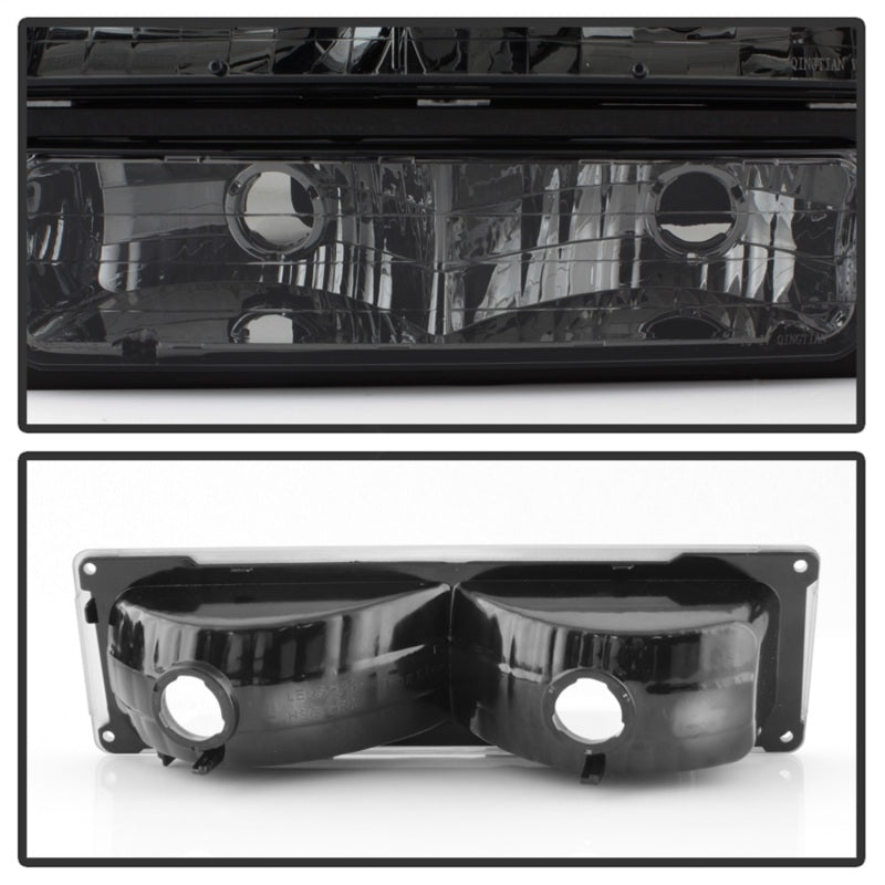 SPYDER 5072238 Xtune Chevy Suburban 94-98 Headlights w/ Corner & Parking Lights 8pcs Smoked HD-JH-CCK88-AM-SM-SET