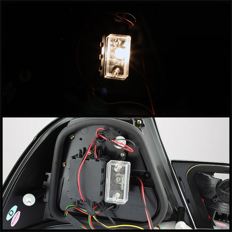 SPYDER 5073815 Spyder BMW E46 00-03 2Dr Coupe Light Bar LED Tail Lights Blk ALT-YD-BE4600-LBLED-BK