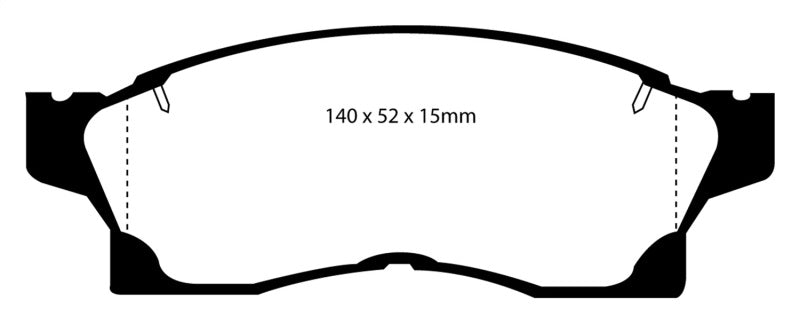 EBC DP4936R 91-92 Toyota MR2 2.0 Turbo Yellowstuff Front Brake Pads