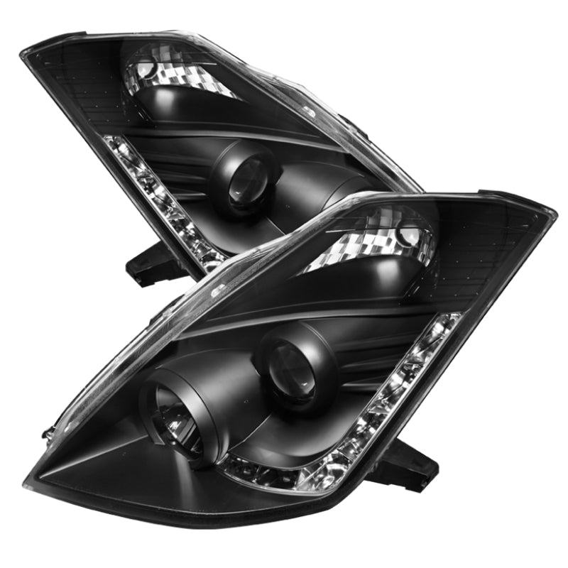 SPYDER 5042316 Spyder Nissan 350Z 06-08 Projector Headlights Xenon/HID Model- DRL Blk PRO-YD-N350Z06-HID-DRL-BK