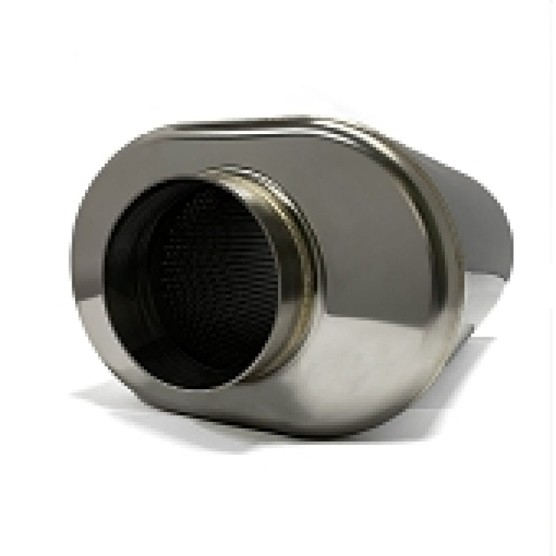 Stainless Bros 616-08913-2100 3.5in x 12.0in OAL SS304 Oval Muffler - Polished