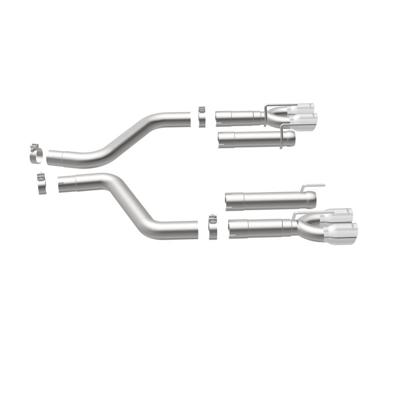 Magnaflow 19206 MagnaFlow Axle-Back, SS, 3in, Quad Split Rear 3.5 Tips 2015 Dodge Challenger incl SRT Hellcat