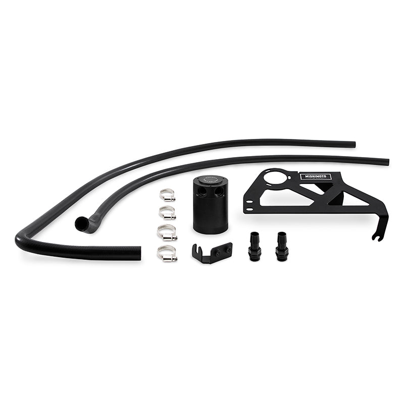Mishimoto MMBCC-WR6-12PBE2 12-18 Jeep Wrangler JK Baffled Oil Catch Can Kit - Black