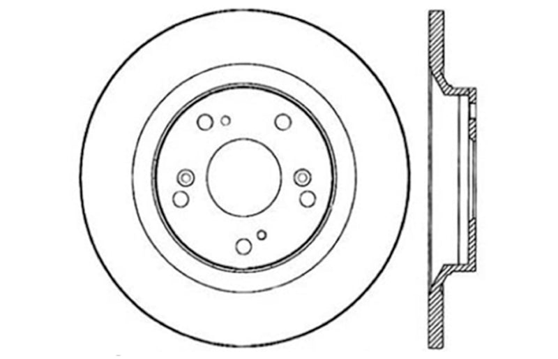 Stoptech 127.40050R StopTech 00-09 S2000 Slotted & Drilled Right Rear Rotor