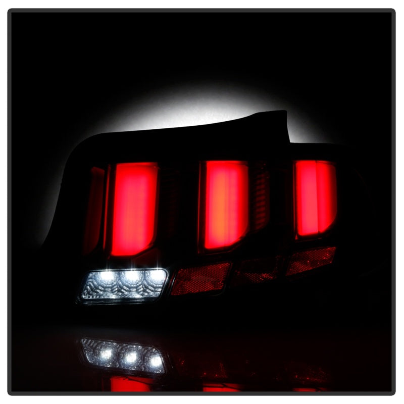 SPYDER 5085115 Spyder 10-12 Ford Mustang Light Bar Seq Turn Signal LED Tail Lights - Smoke ALT-YD-FM10-LED-SM