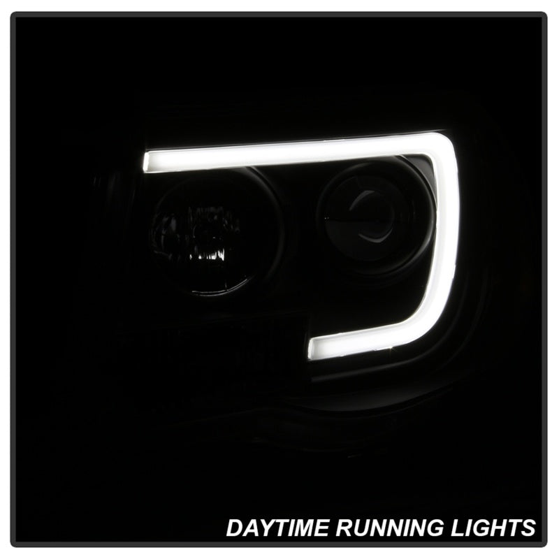 SPYDER 5085771 Spyder 05-11 Toyota Tacoma Ver 2 Proj Headlights - Light Bar DRL - Black Smoke PRO-YD-TT05V2-LB-BSM