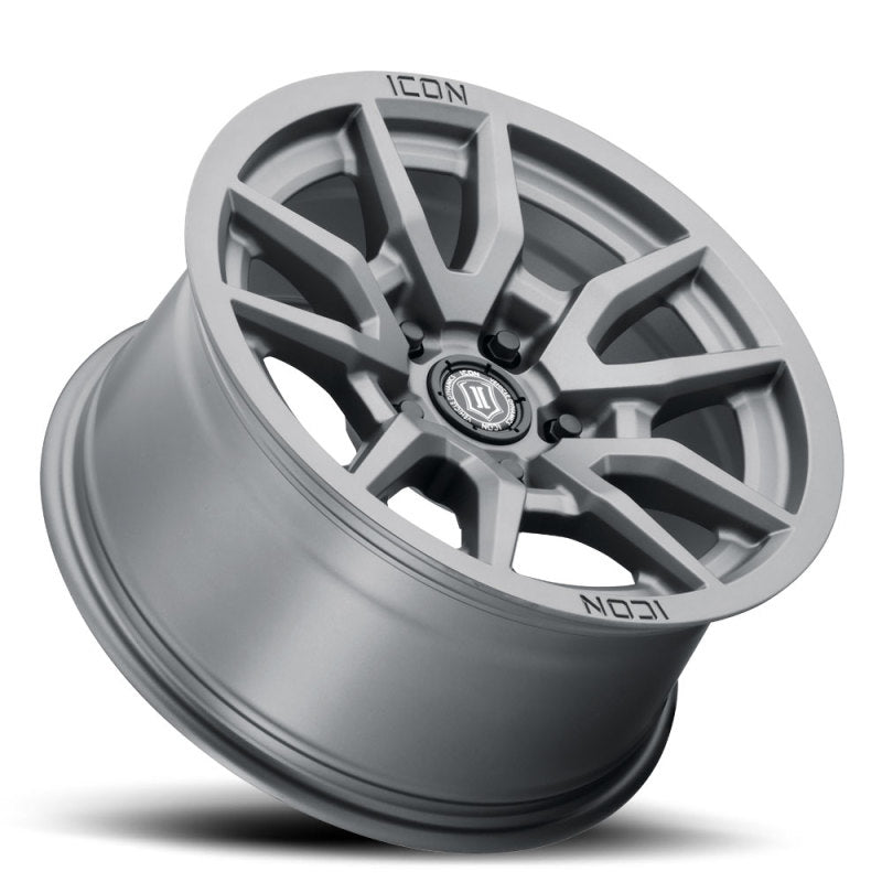 ICON 2617855557TT Vector 5 17x8.5 5x150 25mm Offset 5.75in BS 110.1mm Bore Titanium Wheel