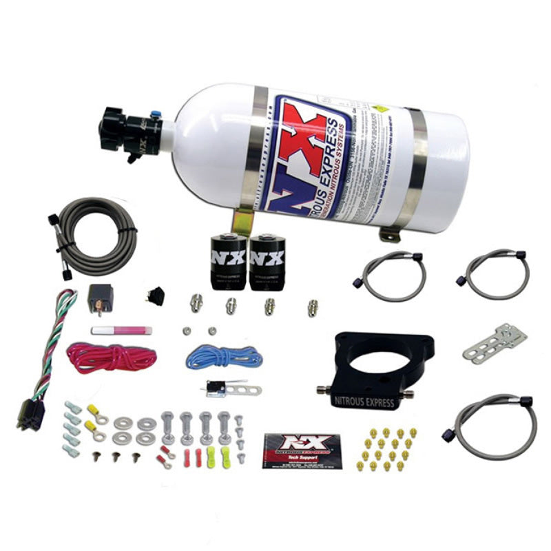 Nitrous Express 20935-10 GM LS 78mm 3-Bolt Nitrous Plate Kit (50-350HP) w/10lb Bottle