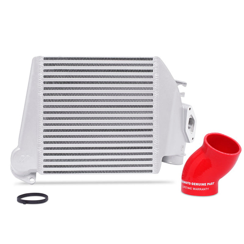 Mishimoto MMTMIC-WRX-08SLRD 08-14 Subaru WRX Top-Mount Intercooler Kit - Powder Coated Silver & Red Hoses