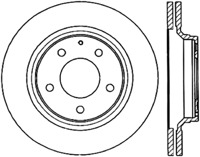 Stoptech 127.45052R StopTech Slotted & Drilled Sport Brake Rotor