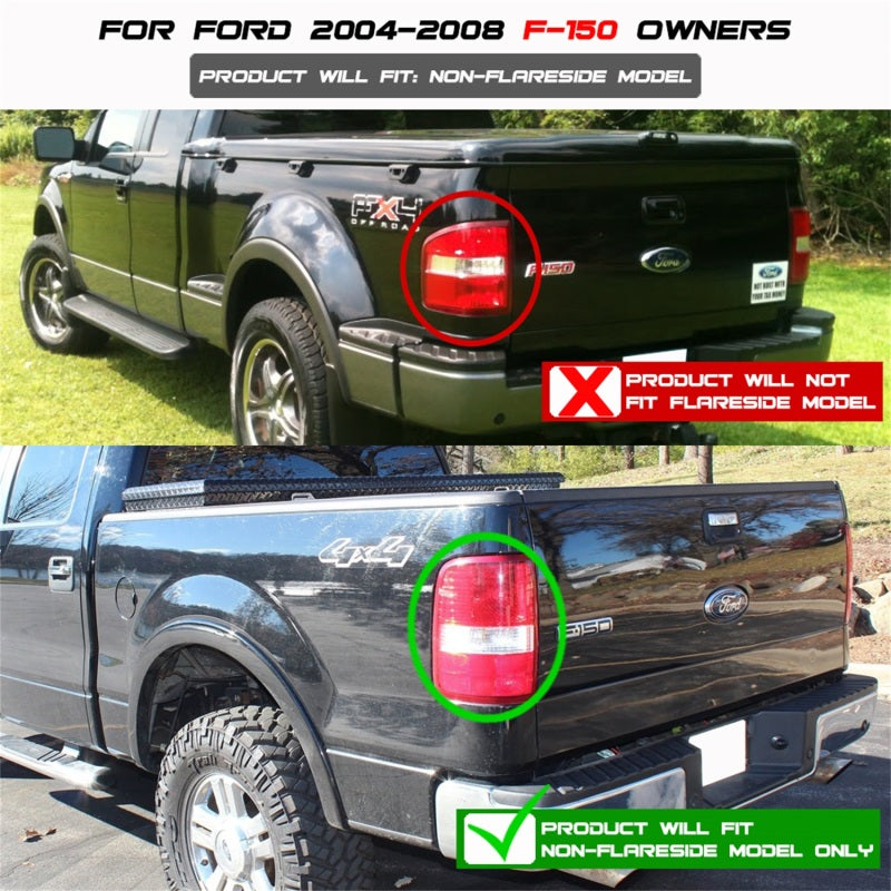 SPYDER 5012890 Xtune Ford F150 Styleside 04-08 (Not Fit Heritage & SVT) LED Tail Lights Black ALT-ON-FF15004-LED-BK