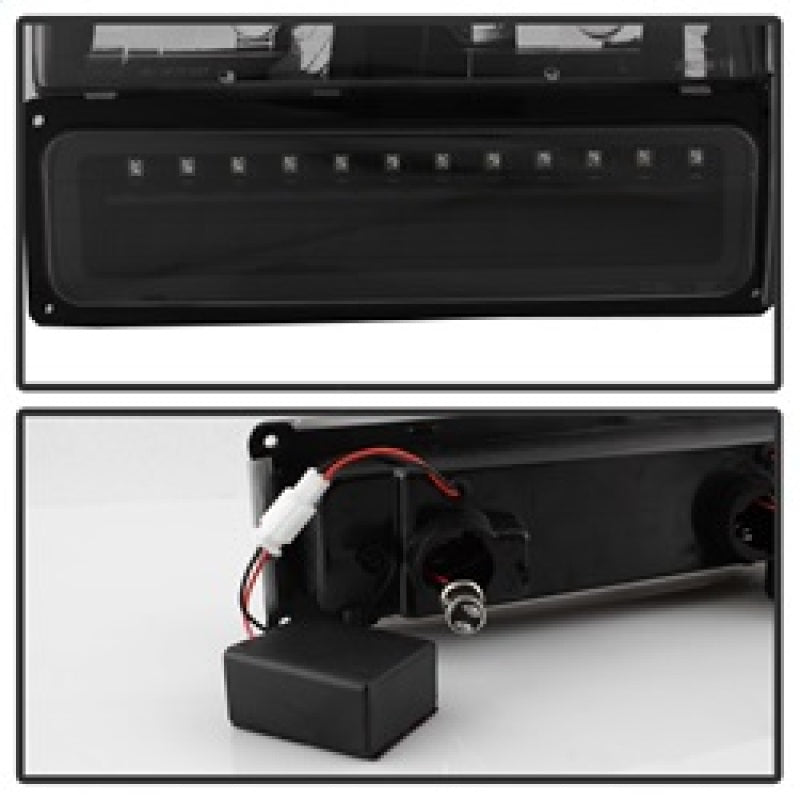 SPYDER 5069542 Xtune 92-94 Blazer Full Size Corner/LED Bumper Headlights Black HD-JH-CCK88-LED-AM-BK-SET