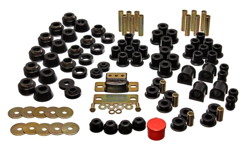 Energy Suspension 2.18101G 87-95 Jeep Wrangler YJ Black Hyper-Flex Master Bushing Set