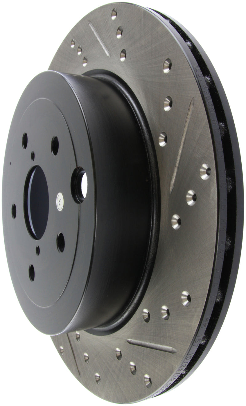 Stoptech 127.47030L StopTech 08+ Subaru STI (Will Not Fit 05-07) Slotted & Drilled Sport Brake Rotor