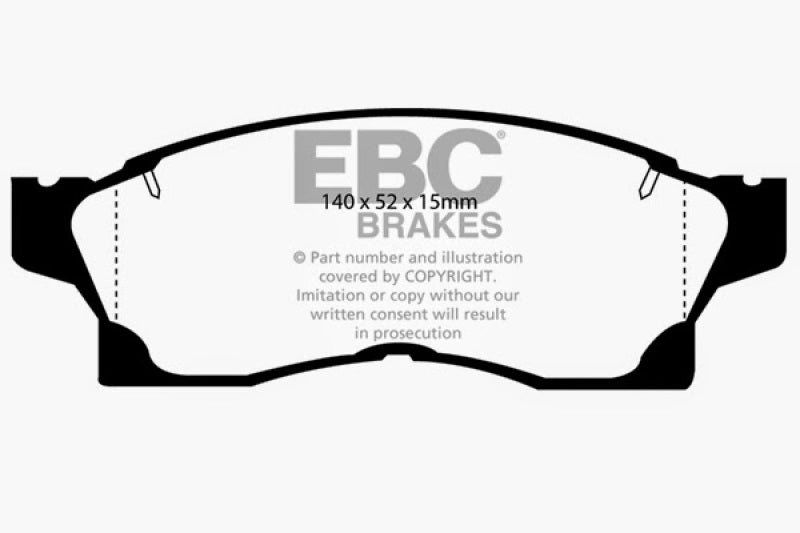 EBC DP4936R 91-92 Toyota MR2 2.0 Turbo Yellowstuff Front Brake Pads