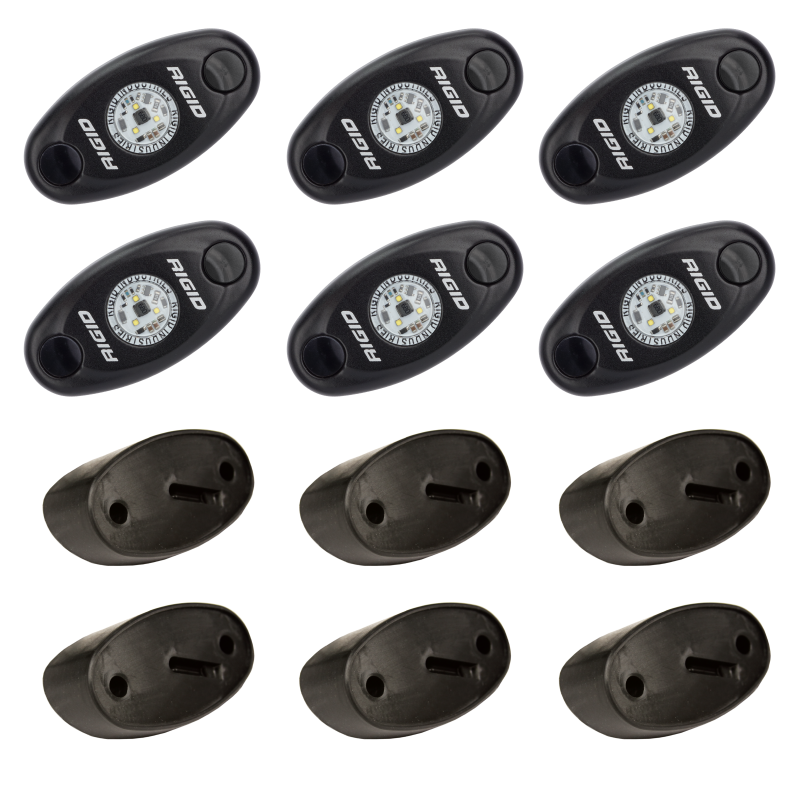 Rigid Industries 400293 Rock Light Kit- Amber (6 lights)
