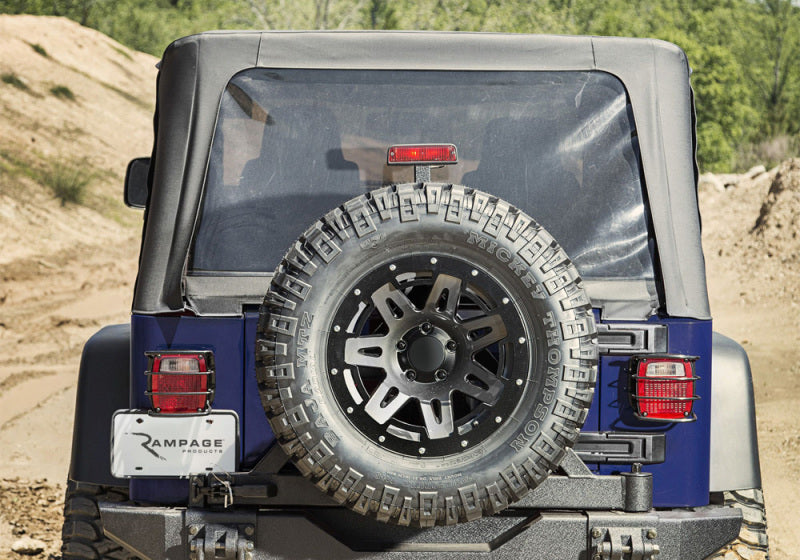 Rampage 99635 04-06 Jeep Wrangler(TJ) Unlimited OEM Replacement Soft Upper Doors - Black Denim