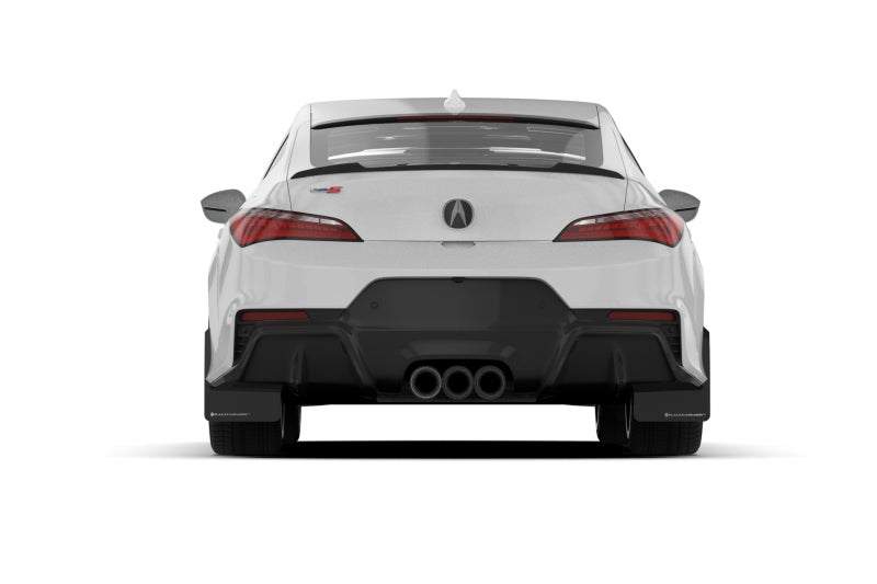 Rally Armor MF109-UR-BLK-RD 23-24 Acura Integra + Integra A-Spec Black UR Mud Flap W/Red Logo (No Drilling Req.)