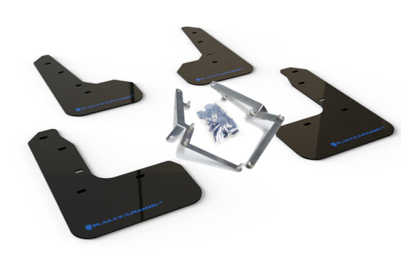 Rally Armor MF51-UR-BLK/BL 17-21 Honda Civic Sport & Touring (Hatch) Black UR Mud Flap w/ Blue Logo