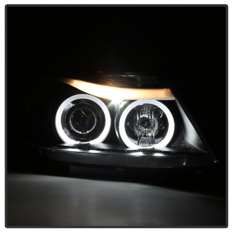 SPYDER 5009005 Spyder BMW E90 3-Series 06-08 Projector LED Halo Amber Reflctr Rplc Bulb Blk PRO-YD-BMWE9005-AM-BK