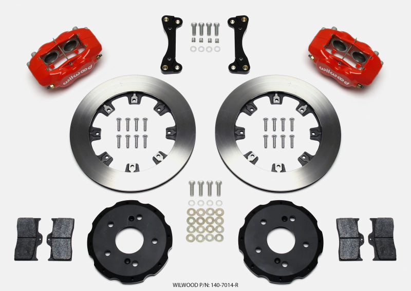 Wilwood 140-7014-R Forged Dynalite Front Hat Kit 12.19in Red 02-06 Acura RSX-5 Lug