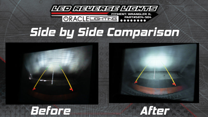 ORACLE Lighting 5874-504 Oracle Rear Bumper LED Reverse Lights for Jeep Wrangler JL - 6000K SEE WARRANTY