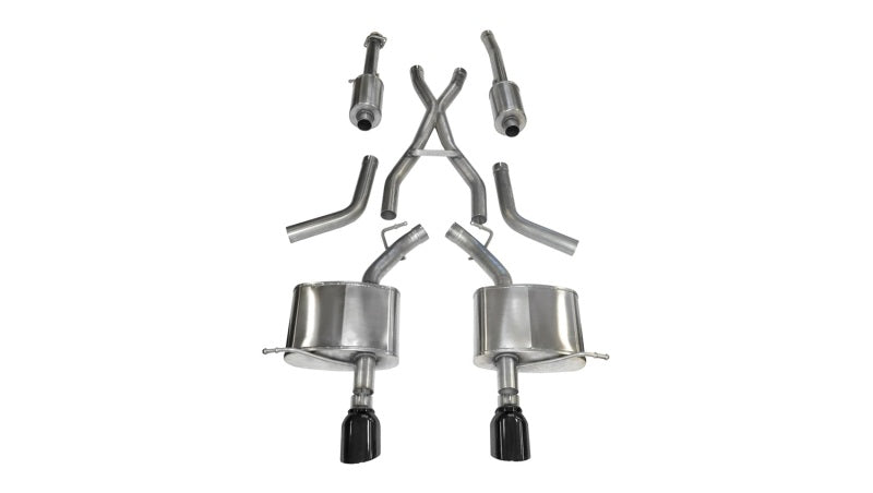 CORSA Performance 14459BLK Corsa 2011-2024 Dodge Durango 5.7L V8 Black Sport Dual Rear Cat-Back Exhaust