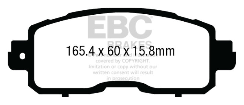 EBC DP43011R 13+ Nissan Altima 2.5 (L33) Sedan Yellowstuff Front Brake Pads