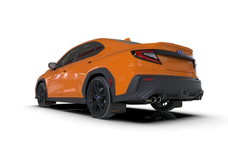 Rally Armor MF92-UR-BLK/OR 2022 Subaru WRX Black UR Mud Flap w/ Orange Logo
