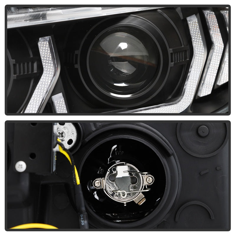SPYDER 5086099 Spyder 16-18 Honda Civic 4Dr w/LED Seq Turn Sig Lights Proj Headlight - Black - PRO-YD-HC16-SEQ-BK