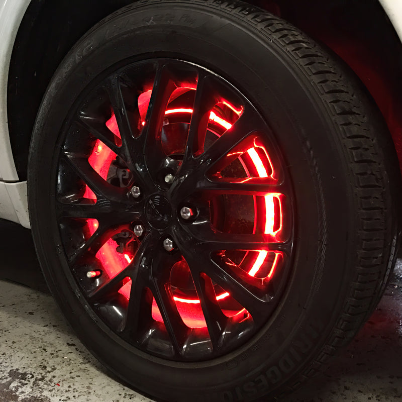ORACLE Lighting 4228-003 Oracle LED Illuminated Wheel Rings - Double LED - Red SEE WARRANTY