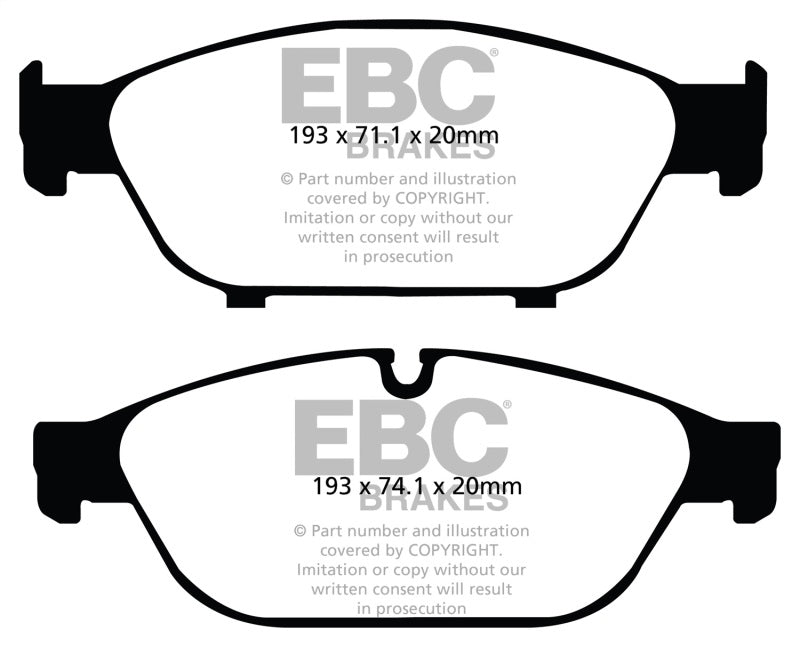 EBC DP42086R 12+ Audi A6 Quattro 3.0 Supercharged Yellowstuff Front Brake Pads