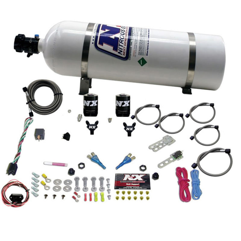 Nitrous Express 20716-15 03-18 Nissan 350Z/370Z Dual Nozzle (35-150HP) w/15lb Bottle