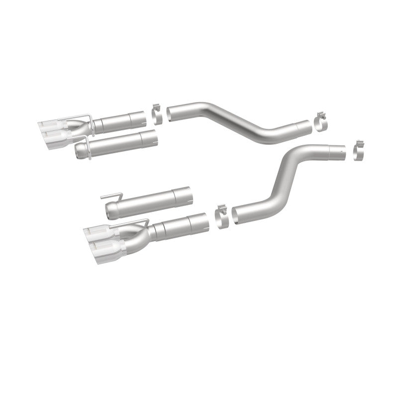 Magnaflow 19206 MagnaFlow Axle-Back, SS, 3in, Quad Split Rear 3.5 Tips 2015 Dodge Challenger incl SRT Hellcat
