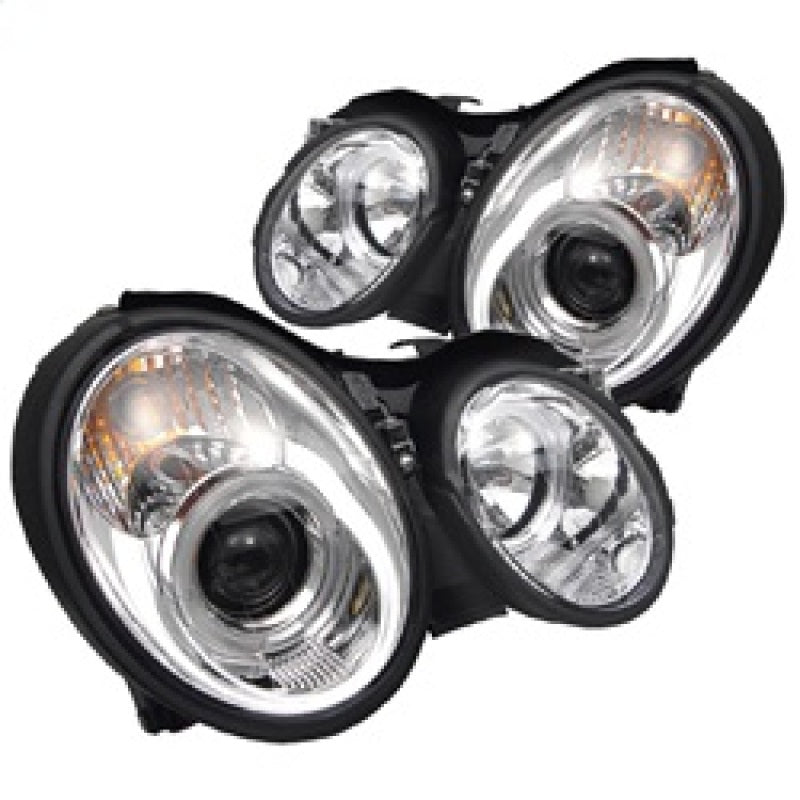 SPYDER 5011183 Spyder Mercedes Benz CLK 98-02 Projector Headlights Halogen Model- LED Halo Chrm PRO-YD-MBCLK98-HL-C