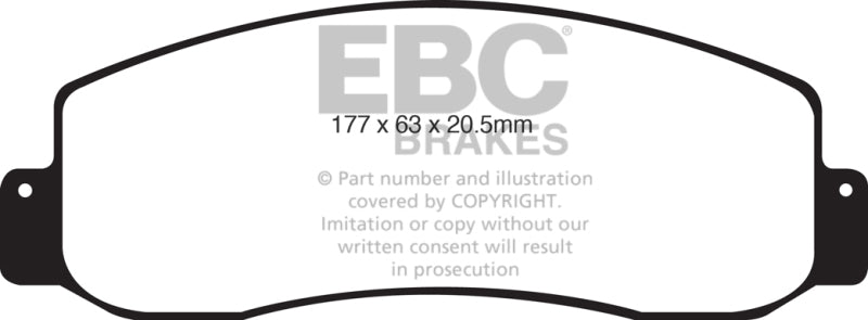 EBC DP61777 05-07 Ford F250 (inc Super Duty) 5.4 (2WD) Greenstuff Front Brake Pads