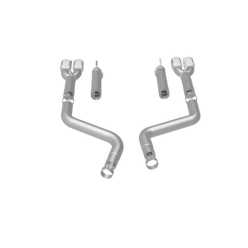 Magnaflow 19206 MagnaFlow Axle-Back, SS, 3in, Quad Split Rear 3.5 Tips 2015 Dodge Challenger incl SRT Hellcat