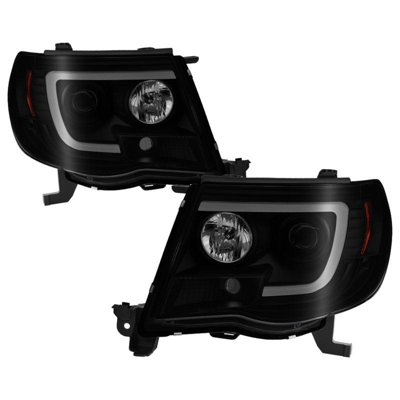 SPYDER 5085771 Spyder 05-11 Toyota Tacoma Ver 2 Proj Headlights - Light Bar DRL - Black Smoke PRO-YD-TT05V2-LB-BSM