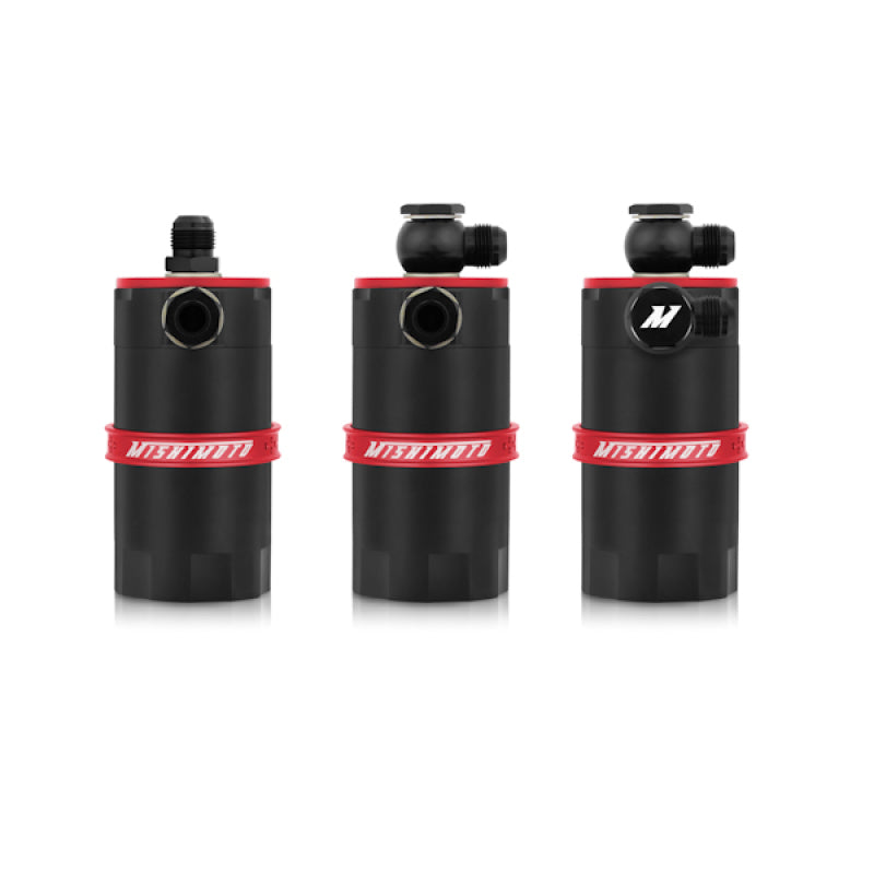 Mishimoto MMBCC-UNI-RD Universal Baffled Oil Catch Can - Red