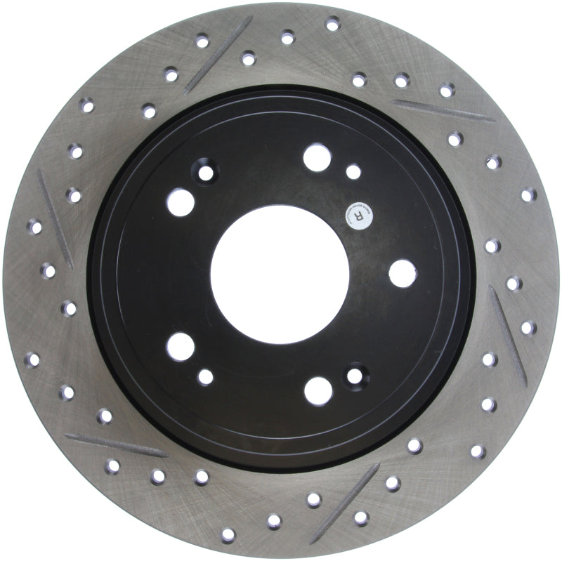 Stoptech 127.40068R StopTech 09-10 Acura TSX / 08-10 Honda Accord Coupe/05-10 Sedan Right Rear Slotted & Drilled Rotor
