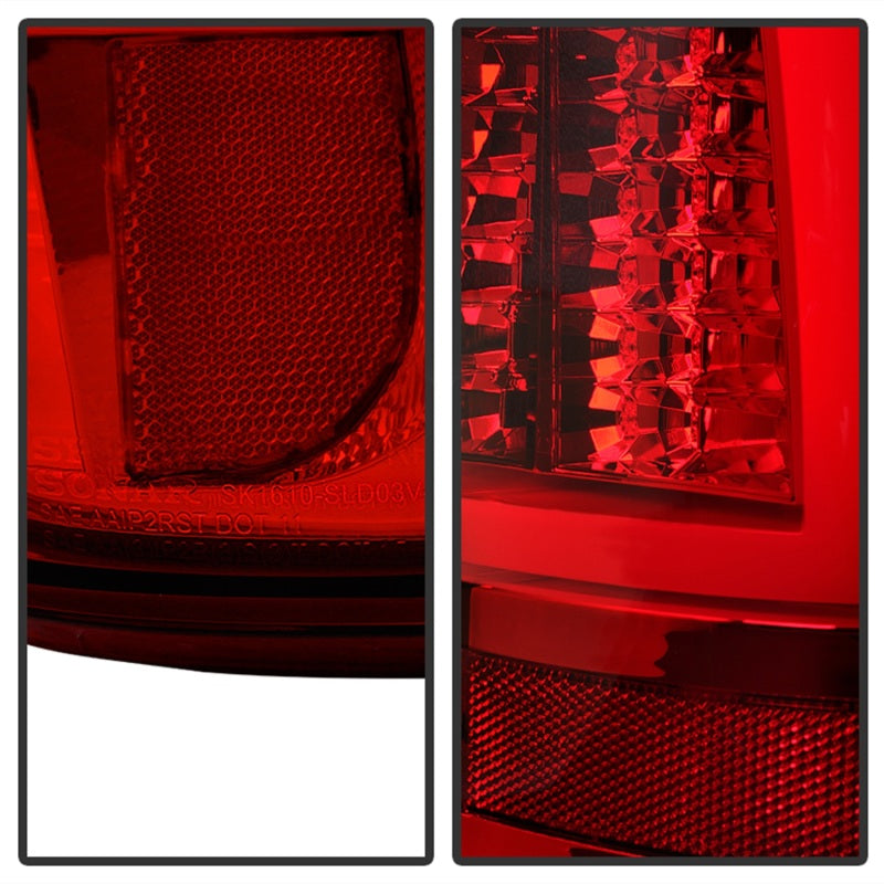 SPYDER 5081926 Spyder Chevy Silverado 1500/2500 03-06 Version 2 LED Tail Lights - Red Clear ALT-YD-CS03V2-LED-RC