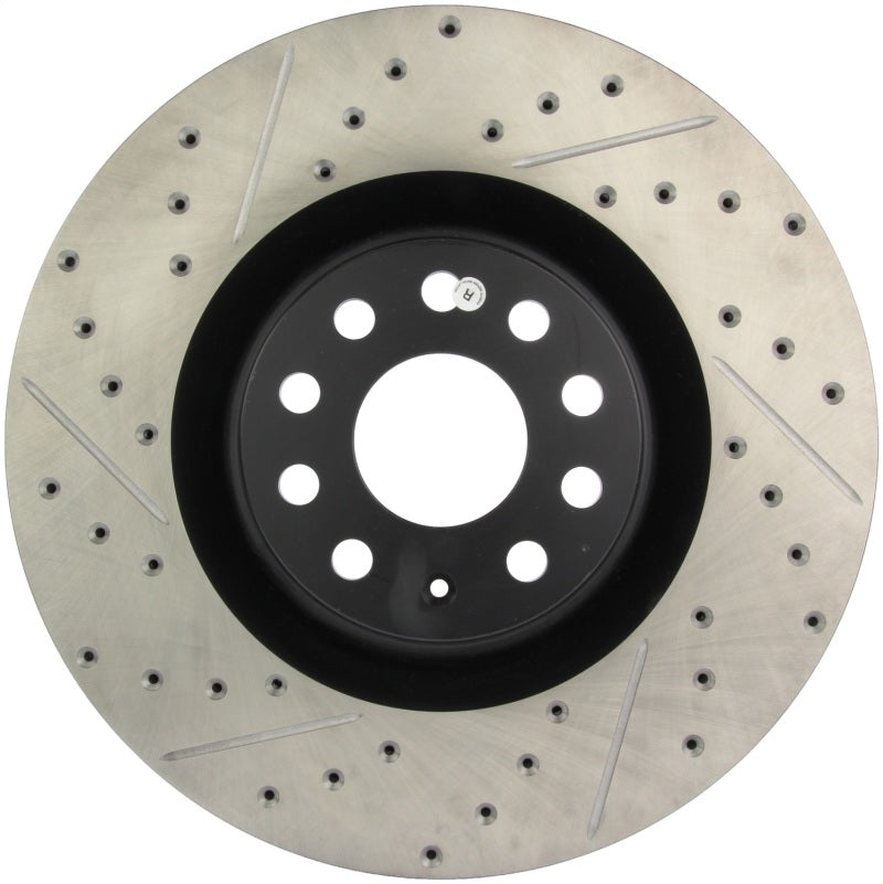 Stoptech 127.33112R StopTech 09 VW Passat CC / 06-09 Passat Slotted & Drilled Right Front Rotor