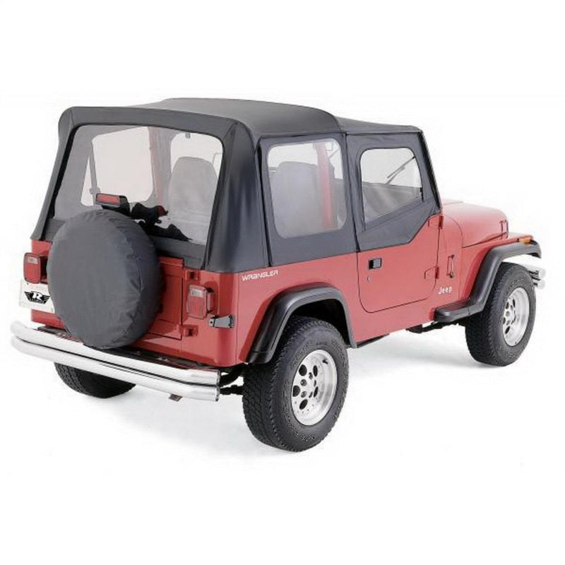 Rampage 99615 1988-1995 Jeep Wrangler(YJ) OEM Replacement Top - Black Denim
