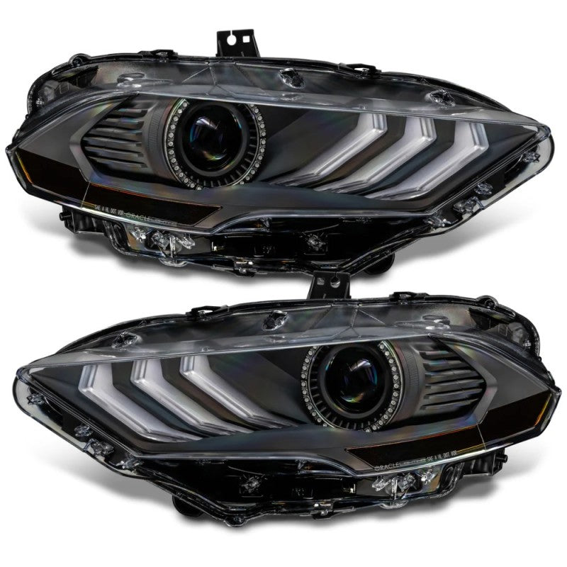 ORACLE Lighting 8204-332 Oracle Lighting 18-23 Ford Mustang Dynamic ColorSHIFT LED Headlights - Black Series SEE WARRANTY