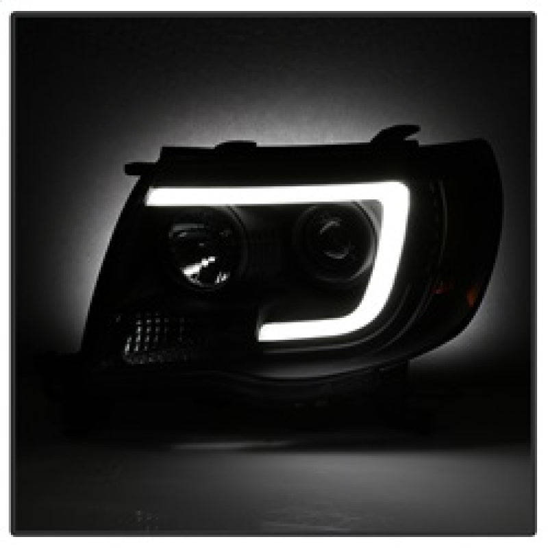 SPYDER 5084514 Spyder Toyota Tacoma 05-11 Projector Headlights - Light Bar DRL - Black PRO-YD-TT05V2-LB-BK