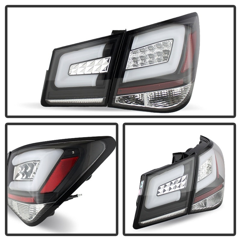 SPYDER 5076595 Spyder Chevy Cruze 2011-2014 Light Bar LED Tail Lights Black ALT-YD-CCRZ11-LBLED-BK