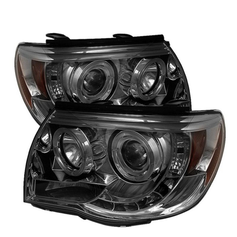 SPYDER 5011930 Spyder Toyota Tacoma 05-11 Projector Headlights LED Halo LED Smoke High H1 Low H1 PRO-YD-TT05-HL-SM