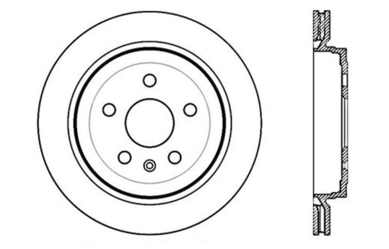 Stoptech 127.62105R StopTech Slotted & Drilled Sport Brake Rotor