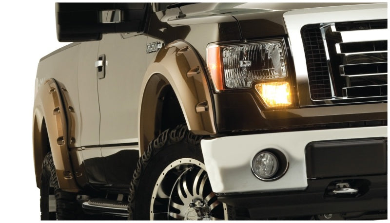 Bushwacker 20927-02 09-14 Ford F-150 Styleside Max Pocket Style Flares 4pc 67.0/78.8/97.4in Bed - Black